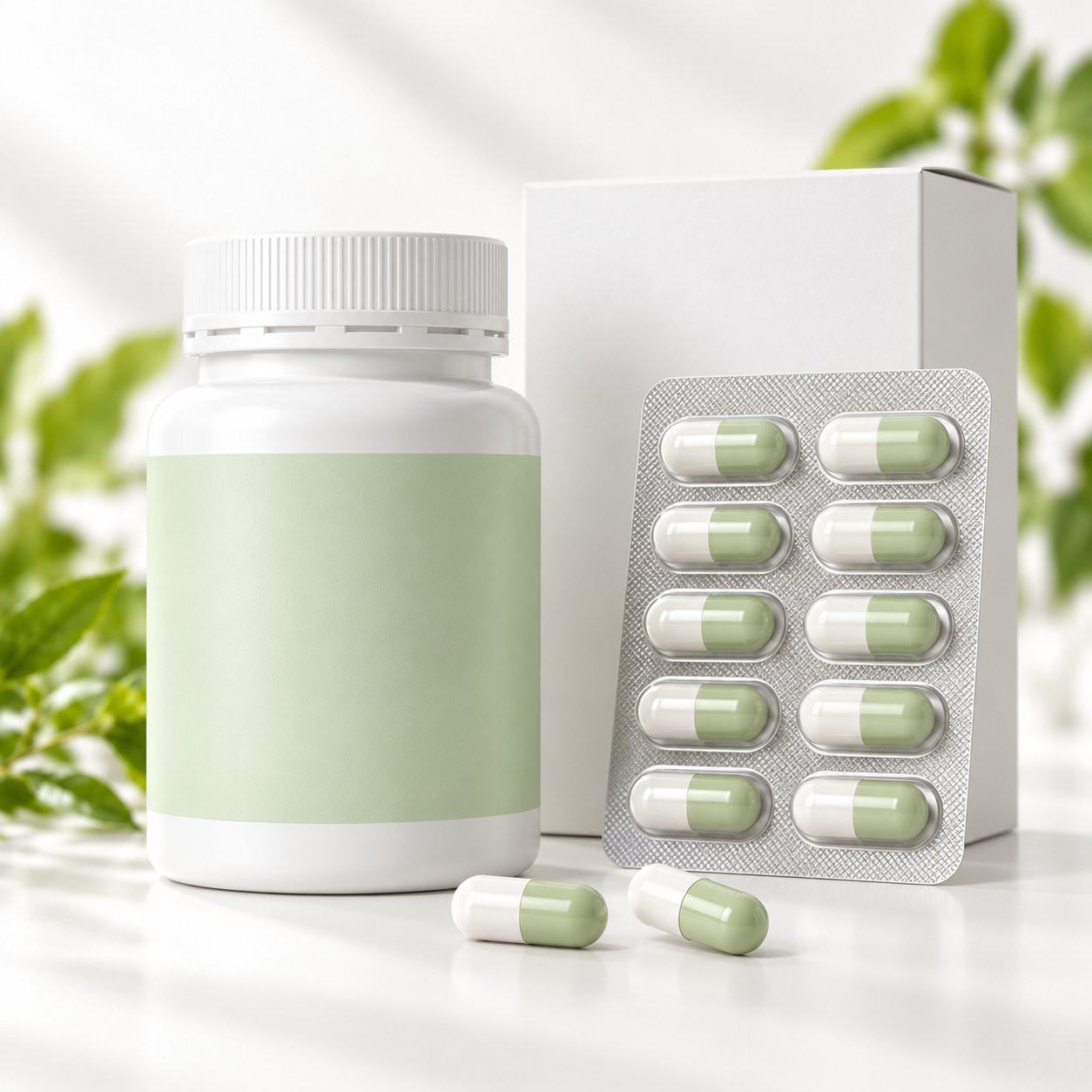 硬胶囊包装方式示例：瓶装与泡罩板装